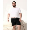 thumbnail image 5 of INNERSY Big Men's Cotton Boxer Briefs with Mesh Fly XL-5XL 4-Pack(XL,Black), 5 of 6