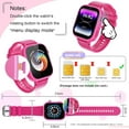 thumbnail image 2 of TOPCHANCES 4G Smart Watch for Boys Girls, 1.83in Touch Screen Kids Smartwatch with Games, Two-way Voice Calls, SOS Call, SMS function (Rose Red), 2 of 7
