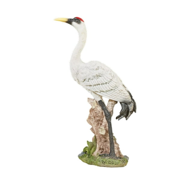 Estatua de grúa, figura de animal, adorno de resina, escultura de jardín, decoración de patio para 19x8x325 cm