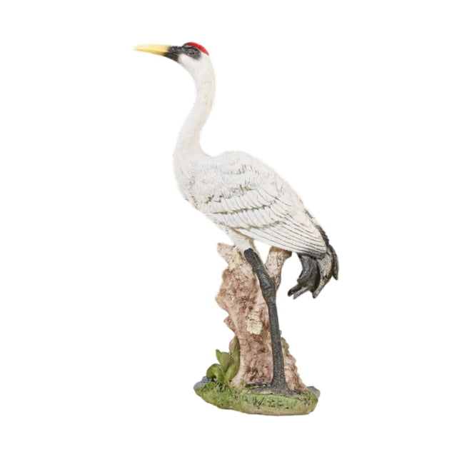 Estatua de grulla para decoración de patio, artesanías, adorno decorativo de resina, figura de animal 19x8x325 cm