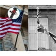 thumbnail image 2 of Rotating Wall Mounted Flagpole, 5-6ft Splice Assembly Advertising Pole with Angled Wall Mount, Adjustable Length for Display, Sturdy Material for Outdoor Use, Ideal for Home Flags, 2 of 9