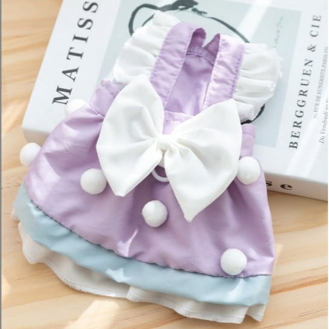 Zhuge Vestido para cachorro, bonito vestido de princesa para gato, falda para perro para perros pequeños, A72, S