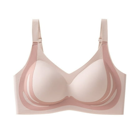 Fsqjgq Womens Underwear High Impact Sports Bras for Women Adhesive Bras Wireless Bra with Seamless Smooth Comfort Wirefree T Shirt Bra Push Up Bras Bustiers Lingerie Cotton Blend Bras Corsets