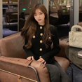 thumbnail image 2 of Suéteres elegantes de manga larga con cuello redondo para mujer de Korobov, novedad de otoño e invierno de 2022, cárdigan corto de moda coreana con botones, 2 of 5