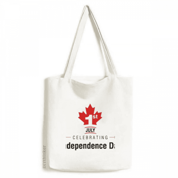 Canada Independence Day Maple Flag Tote Canvas Bag Shopping Satchel Casual Handbag
