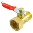 thumbnail image 4 of Male to Female 1/4" 3/8" 1/2" Threaded Red Lever Handle Brass Ball Valve,Small M/F Full Port Water Ball Valve Straight valve, 4 of 4