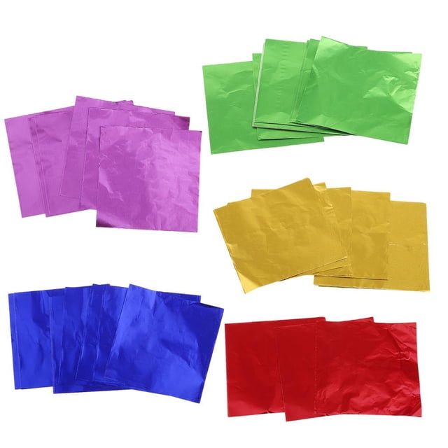 Venta Al Por Mayor de 500 Piezas de Envoltorios de Papel de Aluminio para Dulces , Paquete de Bricolaje, Papel de , Papel de Alumi Soledad Envolturas de aluminio