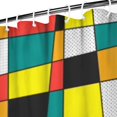 thumbnail image 3 of Rainbow Checkered Pattern Shower Curtain 72"x84" ,Bathroom Decorative Shower Curtains Set with 12 Hooks,Modern Waterproof Washable Shower Curtain, 3 of 6