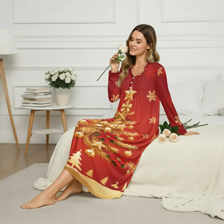 white christmas dresses Christmas Costume Christmas Red Dress Christmas Night Suit For Women F –  Becostume main image 0
