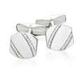thumbnail image 3 of 2Ct Round Cut Natural Moissanite Men's Wedding Cufflinks in 14K White Gold Plated, 3 of 3