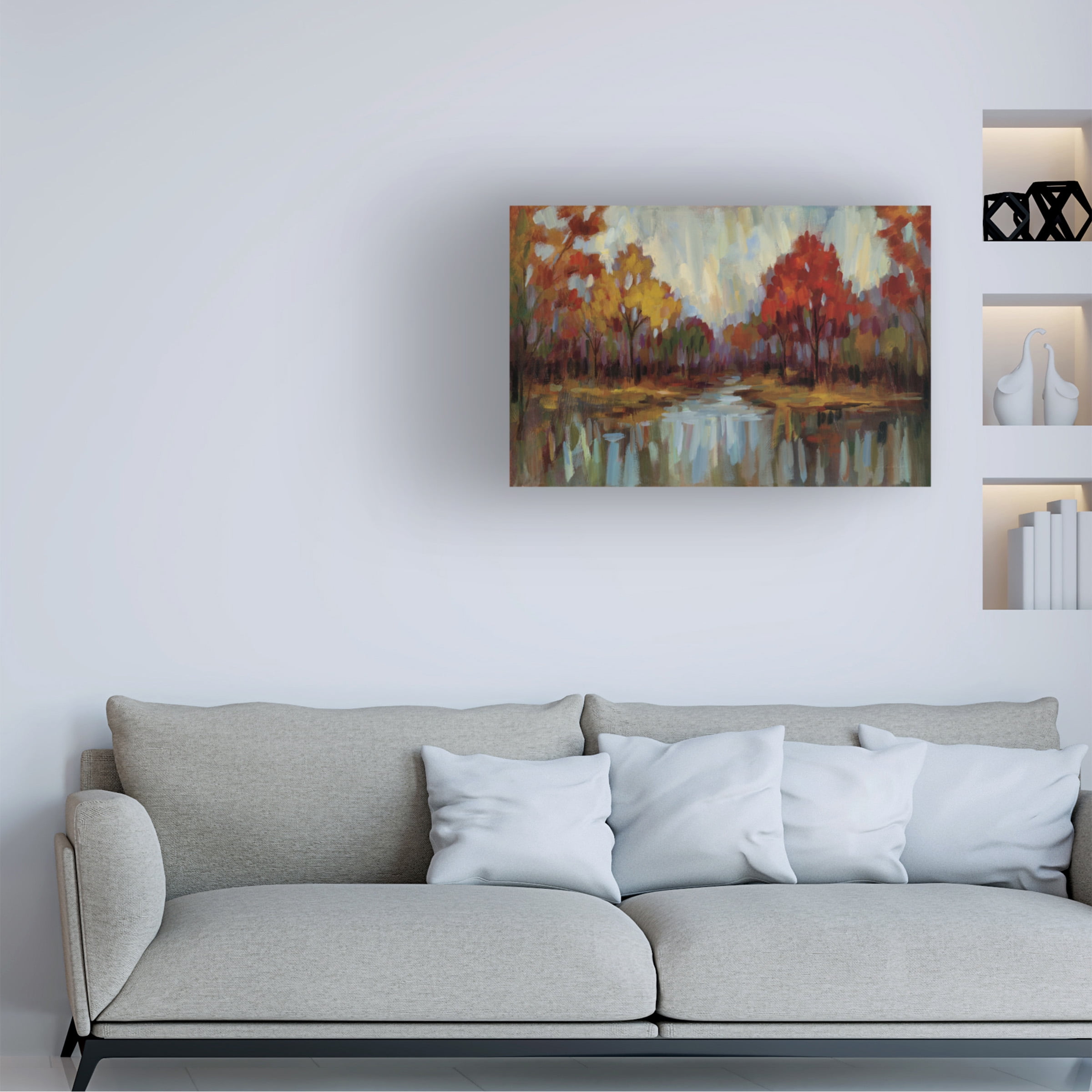 Silvia Vassileva 'Fall Aquarelle' Canvas Art