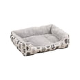 thumbnail image 2 of Sahpxhe Winter Dog Bed, Rectangular High Bolster Warm Plush Pet Bed With Cartoon Animal Print For Indoor Cats And Small Medium Dogs, 2 of 6