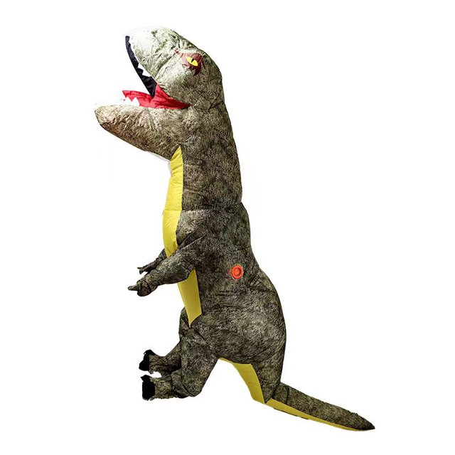 Disfraz inflable de dinosaurio tiranosaurio musculoso para adultos, para Halloween, para fiesta, divertidos accesorios