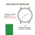 thumbnail image 2 of Green Nylon Watch Band 24mm Width Durable Nylon Strap with Silver Buckle, Canvas Watchband, 2 of 6