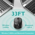 Ergonomic Bluetooth Mouse And Mouse Pad For Laptop, Silent Mouse With 3