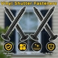 thumbnail image 2 of TALENO 18/36/50Pcs Vinyl Shutter Fasteners Shutter Spikes UV Resistant Simple Installation Universal Window Shutter Screws Window Panel Pins, 2 of 4
