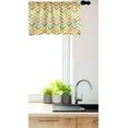 thumbnail image 3 of Ambesonne Chevron Valance Pack of 2, Retro Zigzags Vertical, 54"X12", Green Yellow Orange, 3 of 3