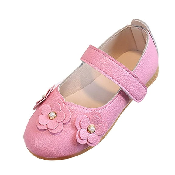 Zanarzt Kids Mary Jane Shoes Toddler Girl Dress Shoes Little Girl Mary Jane Shoes Wedding Party Casual Soft Walking Pink,US 10