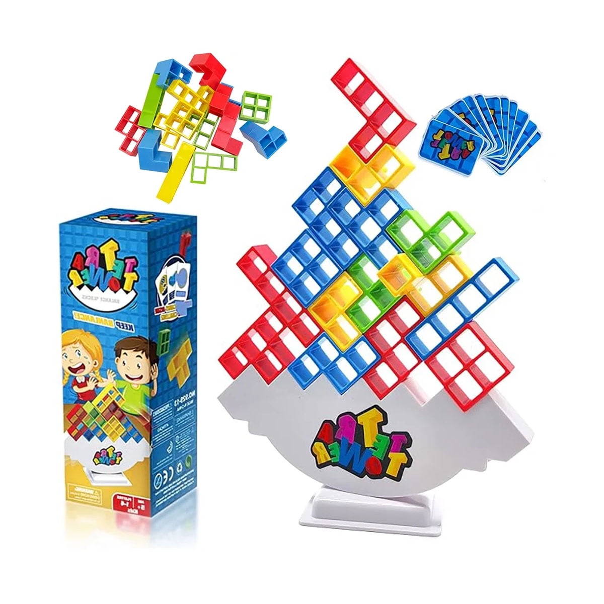 Tetris Puzzle 3D En Bois Coloré - Blocs De Construction Éducatifs Montessori Pour Enfants