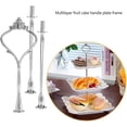 thumbnail image 4 of ZOURIH 6 Pack 3 Tier Tiered Tray Hardware Kits Fruit Cake Plate Handle Fitting Hardware Rod Dessert Stand Holder Silver Crown（Plate not Included）,Silver, 4 of 4