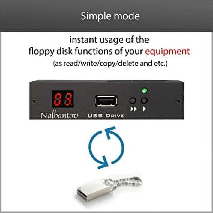 Nalbantov USB Floppy Disk Drive Emulator N-Drive 100 for Yamaha Disklavier DKC5R (Yamaha Disklavier MX80 and MX85 with DKC5R)