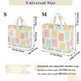 thumbnail image 2 of FORMRS Womens Corduroy Tote Bag Crossbody Shoulder Handbag with Pocket, Cute Gummy Bears Pattern, 2 of 7