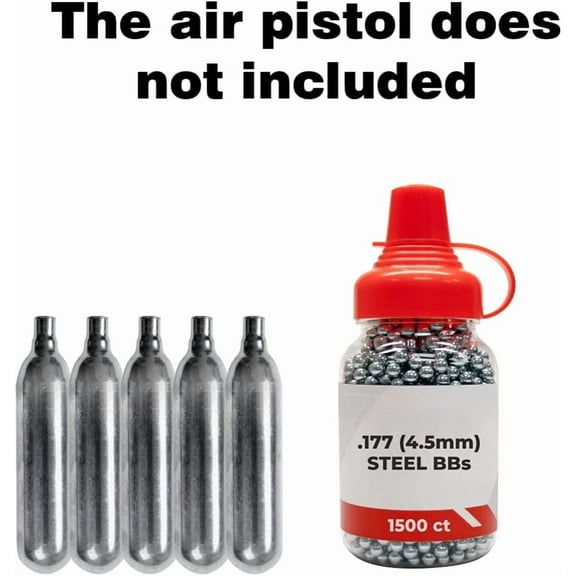 5X CO2 Tanks and Pack 1500ct Steel BBS Bundle