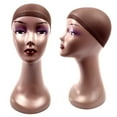 thumbnail image 4 of Youkk 4 Pcs Bonnet Perruque Filet à Cheveux Extensible Unisexe Réutilisable Cosplay Fournitures de Coiffure, Brun Foncé, 4 of 9