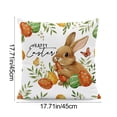 thumbnail image 3 of POLISE Spaces Easter Bunny Pillow with Basket & Eggs 18x18 Inch Watercolor Floral Throw Cushion for Sofa, Bed or Patio, Soft Decorative Accent & Holiday Gift Idea, 3 of 8