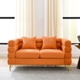 thumbnail image 2 of 60inch 2 Sectional - Orange Fabric, Modern Streamline Appearance, 2 Pillows For A Comfortable Living Room Furnishing And Decoration Seater Deep Seating Bedroom, Pillows, American Design, 2 of 6