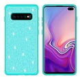 thumbnail image 2 of Samsung Galaxy S10 Case w/[TPU Screen Protector] Bling Shinny Glitter Silicone Shock Proof Hard Phone Case Cover - Teal, 2 of 5