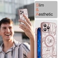thumbnail image 4 of for iPhone 14 Pro Max Phone Case, Compatible with Magsafe Magnetic Cases, Transparent Luxurly Plated Pattern Design for Men Women,Soft Shockproof Camera Lens Protective Back Cover, Pink, 4 of 11
