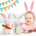 thumbnail image 1 of Fiudx Conejito de Pascua de Pie, Tela Suave, Bonita Decoración Navideña, Ideal para Interiores y Exteriores, Ideal para Dormitorios y Salas de Estar, Gran Regalo de Pascua, 30 Cm., 1 of 1