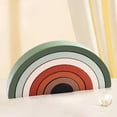 thumbnail image 3 of 7Pcs Wooden Rainbow Toy, Children Early Development Gift , Green, 3 of 7