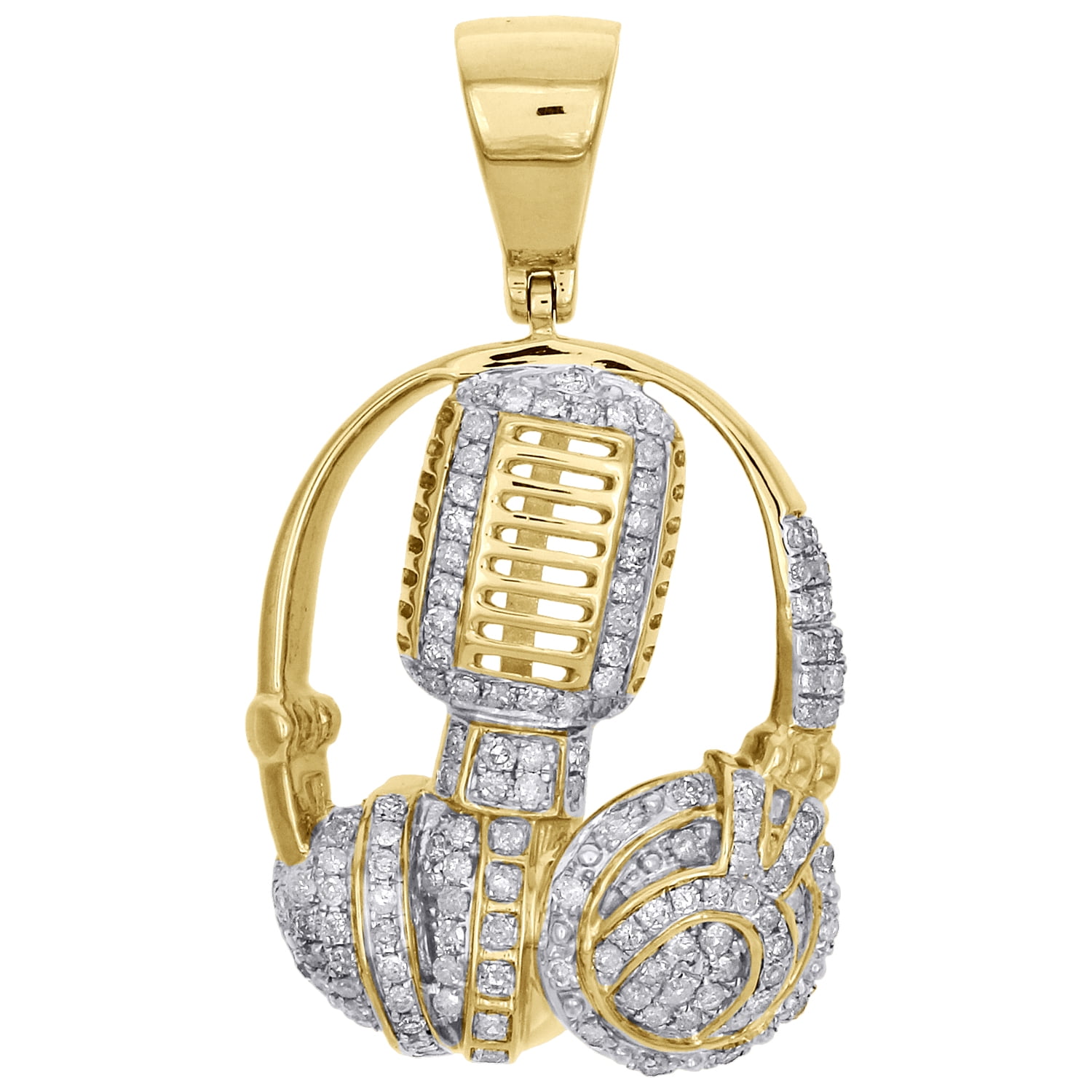 JFL Diamonds & Timepieces 10K Yellow Gold Diamond DJ Heaphone