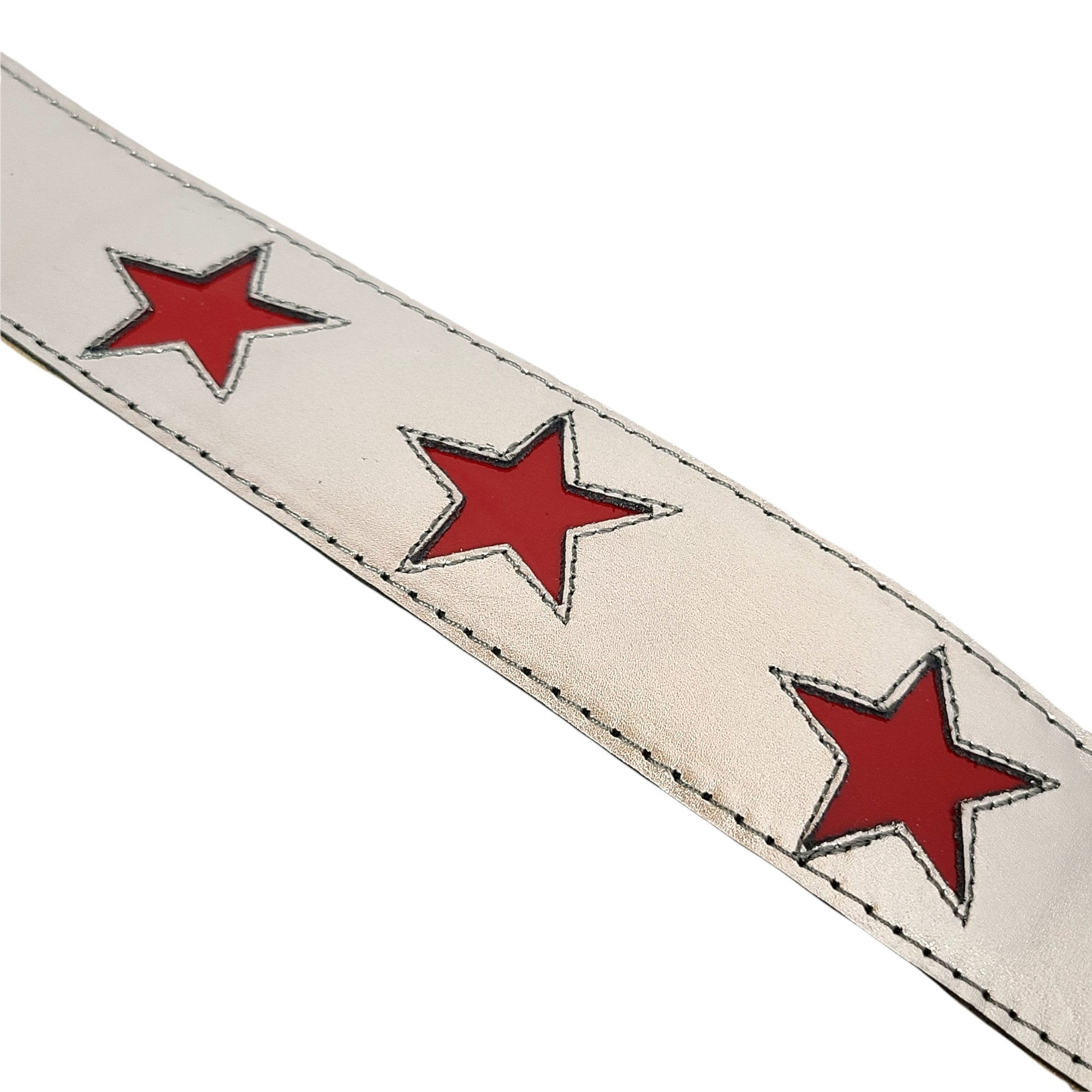 Henry Heller Star Series Leather Guitar Strap Silver