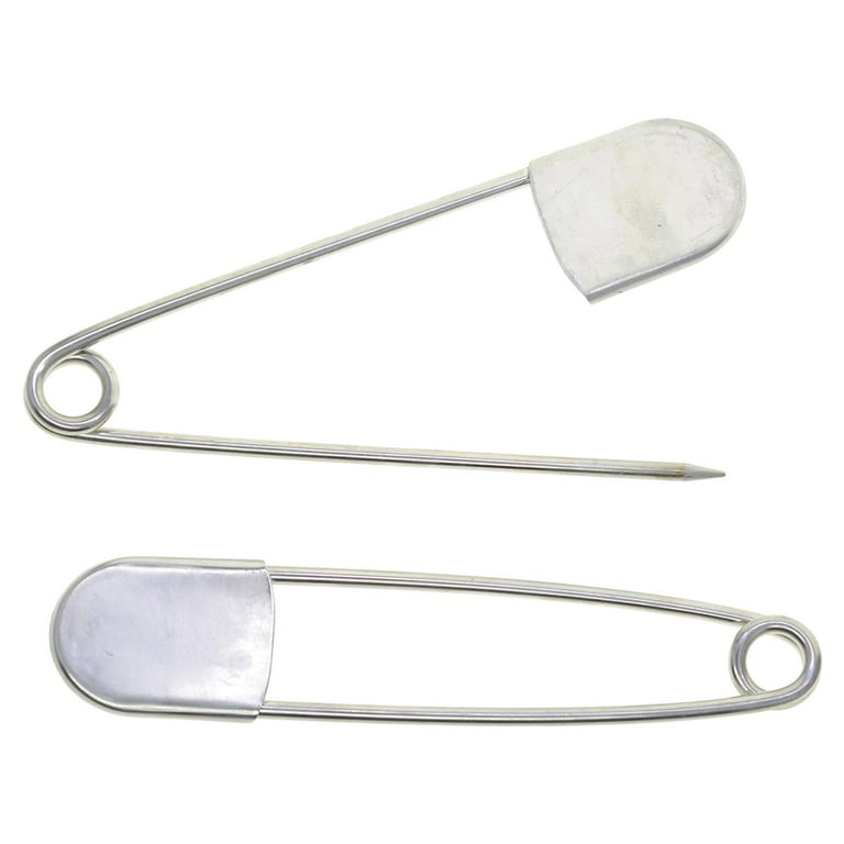 10 PCS 4 Inch Large Metal Safety Pin--Big and Strong Enough to Hold  Heavy-Weight Fabrics and Materials Canvas, Leather, Upholstery 