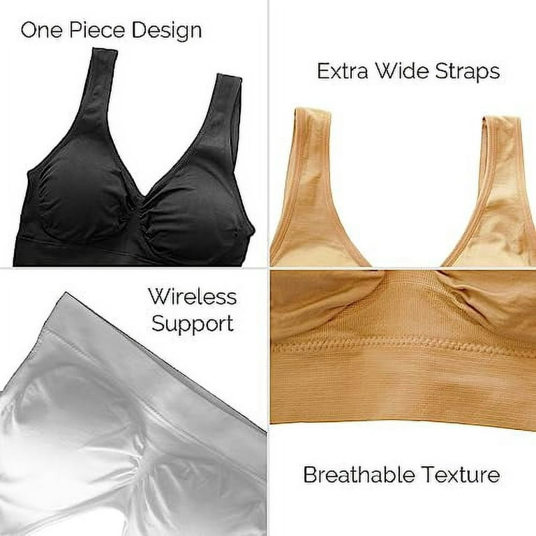 The Best Wireless Full Coverage Push Up Sports Bra for Everyday Wear and  Workouts - Padded Women's Bra (Medium/White) 