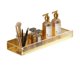 thumbnail image 1 of Estante de ducha dorado, estantes de baño de aluminio montados en la pared con vallas frontales de acrílico for baño y cocina., 1 of 4