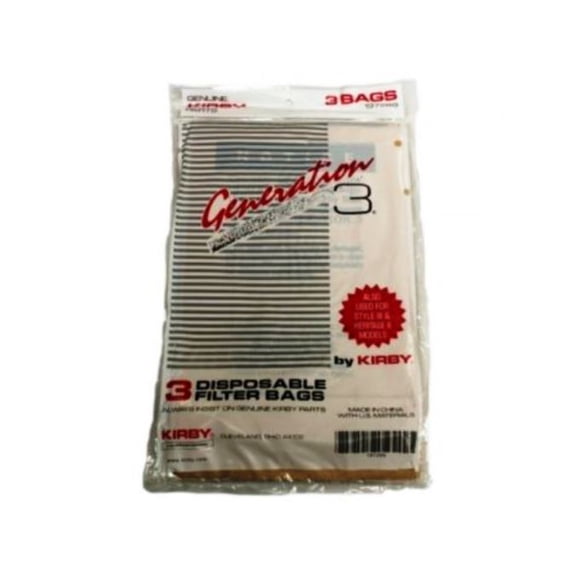 3PK, Compatible with Kirby GENERATION 3 UPRIGHT, PAPER BAGS 197289S