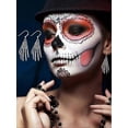 thumbnail image 2 of pares de aretes de Halloween, aretes colgantes de calabaza y gato negro., 2 of 5