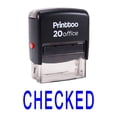 thumbnail image 2 of Printtoo Self Inking CHECKED Rubber Stamp Office Stationary Custom Stamp-Blue, 2 of 2