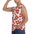 thumbnail image 3 of Fotbe Men's Tomato Print Men's Sleeveless Muscle Tank Tops Casual T-Shirts for Gym Workout Beach-Medium, 3 of 8
