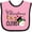 Pink and Black, variant on Inktastic Christmas Cutie snowman Boys or Girls Baby Bib