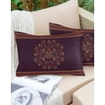 thumbnail image 6 of Pack of 2 Outdoor Pillow Covers, Hispanic Cultural Heritage Month Mysterious Sun Totem Waterproof Square Throw Pillowcase Cushion Decorative Pillow Covers for Couch Patio Tent, 20x12 in, 6 of 6