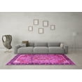 thumbnail image 3 of Ahgly Company Indoor Round Medallion Pink Traditional Area Rugs, 3' Round, 3 of 4