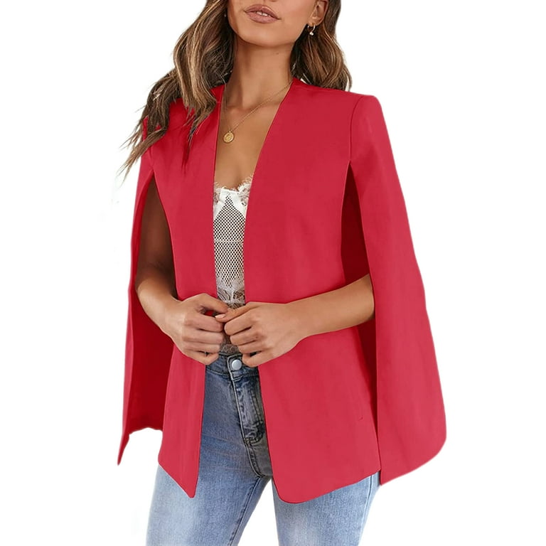 Open sleeve top cape coat