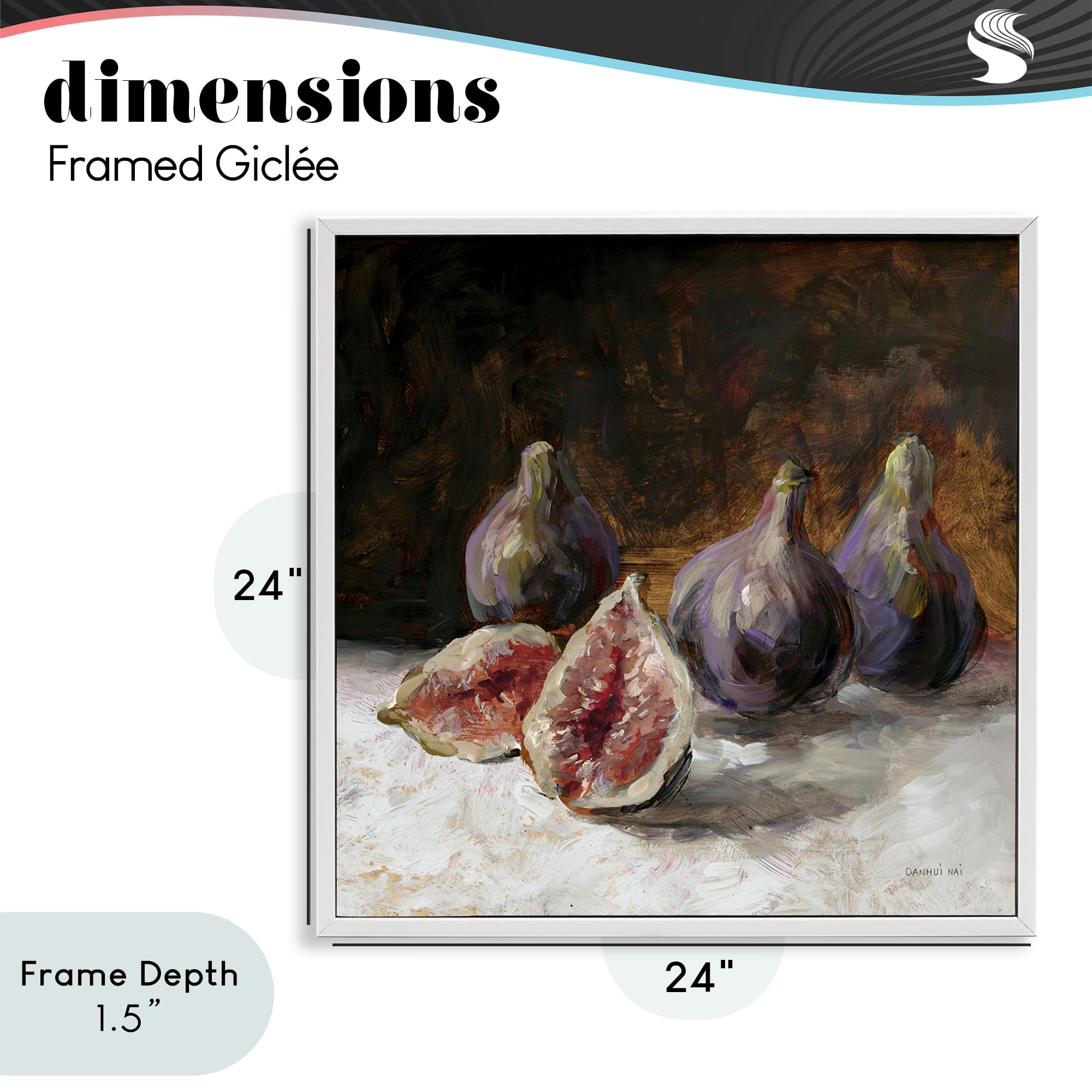 Stupell Industries Rustic Fig Still Life White Framed Giclee Art, design by Danhui Nai