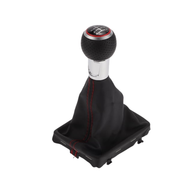 Pomo de cambio manual de 6 velocidades Unique Bargains con cubierta - Pomo de palanca de cambios - para Audi A3 10-13 de cuero sintético 1 Pc