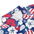 thumbnail image 4 of Tropical Hibiscus American Flag Polo Shirts For Men Aloha Shirt Mens Polo Shirts Short Sleeve Button Up Shirt Men Golf Shirts, 4 of 7